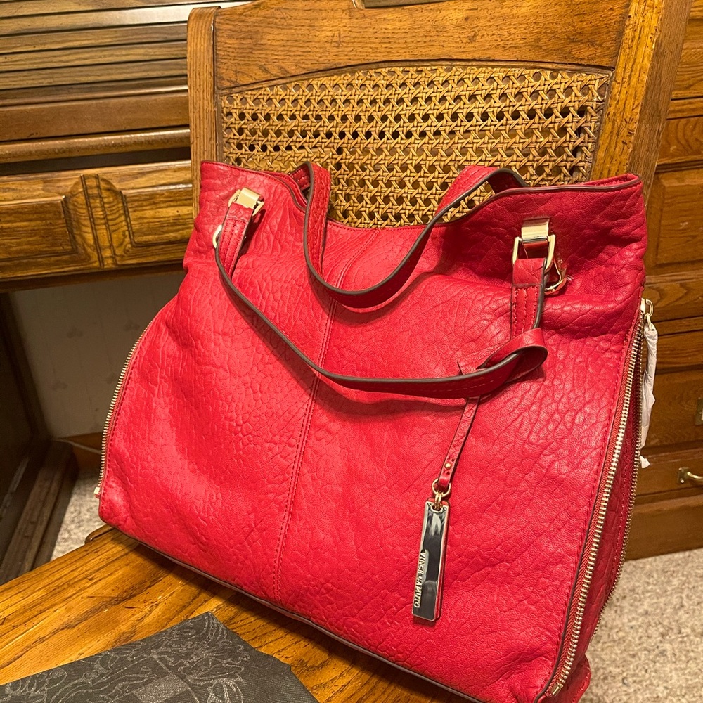 New Red Vince Camuto Handbag Tote